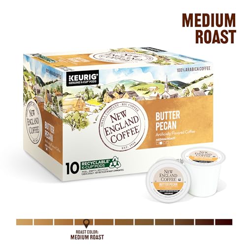 Image of New England Coffee Single Serve Pods, Butter Pecan Medium Roast 10 Count (Pack of 6)