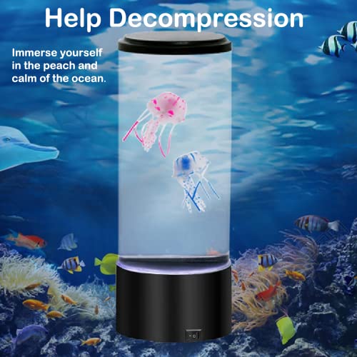 Jellyfish Lava Lamp For Adults Kids, 16 Color Jellyfish Lamps Usb Powered Aquarium Night Lights Table Lamp Jellyfish Mood Light For Home Office Bedroom Sleep Relax Decoration Christmas Gift #TOP6
