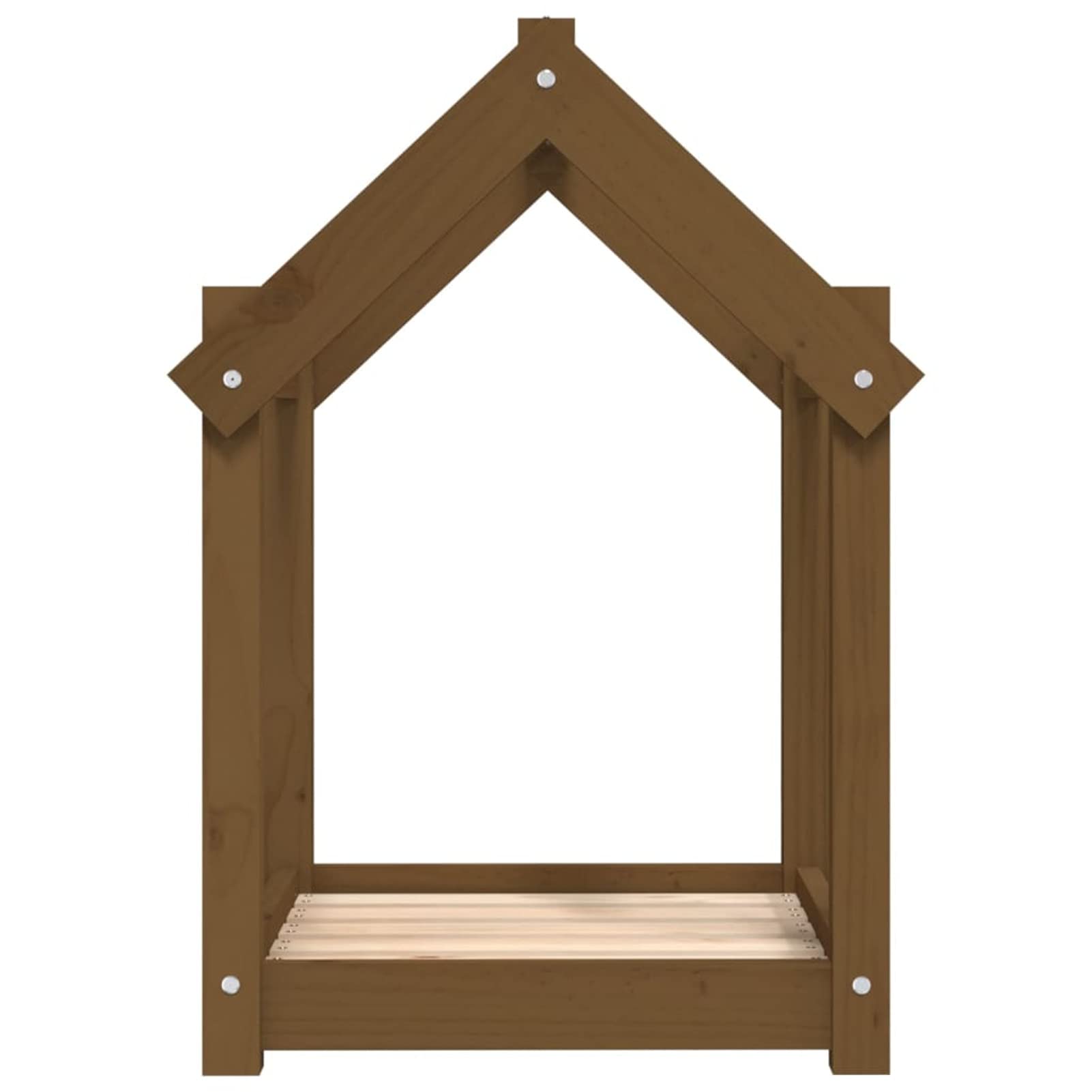 Cama para Perros Madera Maciza Pino marrón Miel 61x50x70 cm, Colchon Perro, Cuna Perro, Cama Mascota, Dog Bed, Cama para Perros Y Gatos