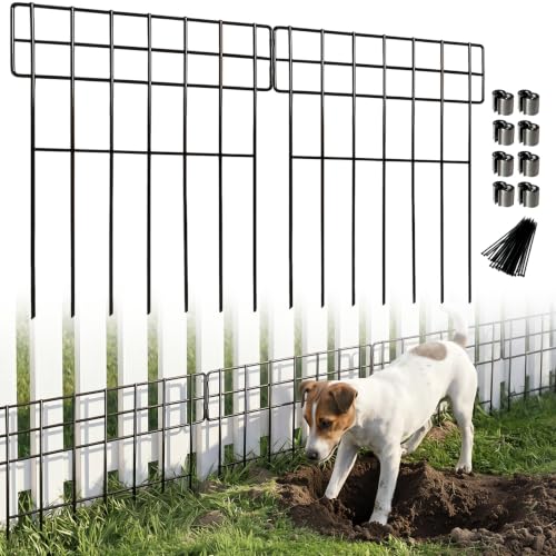 Thealyn 10er Set Metall-Gartenzaun, dekorativer Beetzzaun