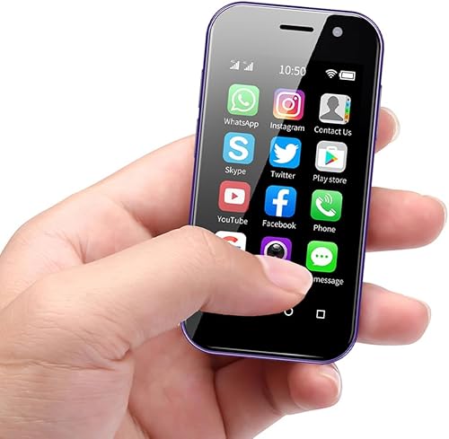 Mini teléfono inteligente 4G desbloqueado, 3.0 pulgadas Dual Sim Quad Core Mini teléfono premium teléfono infantil pequeño teléfono celular de