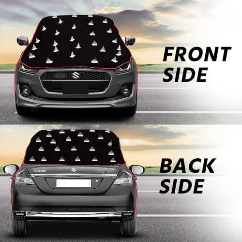 Image of Dog Protection Spike Car Cover for WagonR Bonnet to Roof Easy Installation with 4 Elastic Hook Strap | Anti-Scratch Soft Cotton Inner | Complete Protection from Street Dogs & Monkeys