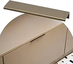 10 Puxadores De Gaveta Slim Alumínio Tito C/Parafusos 9,6cm (Bronze Fosco)