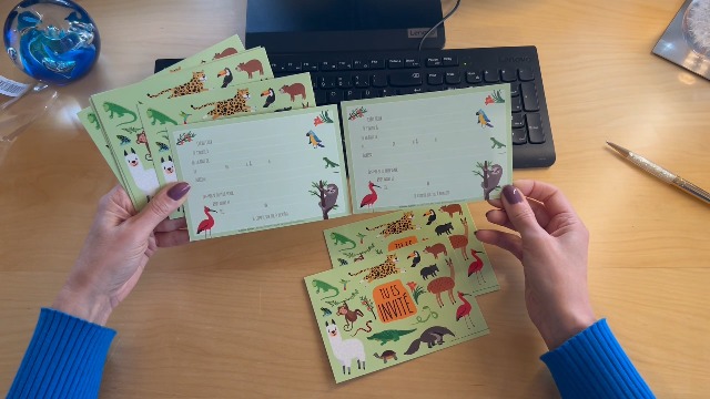 Carte De Vœux Sainte Catherine 25 Novembre - Illustration Animée Exploratrice Jungle - 12x17 Cm Avec Enveloppe, Fabriquée En France