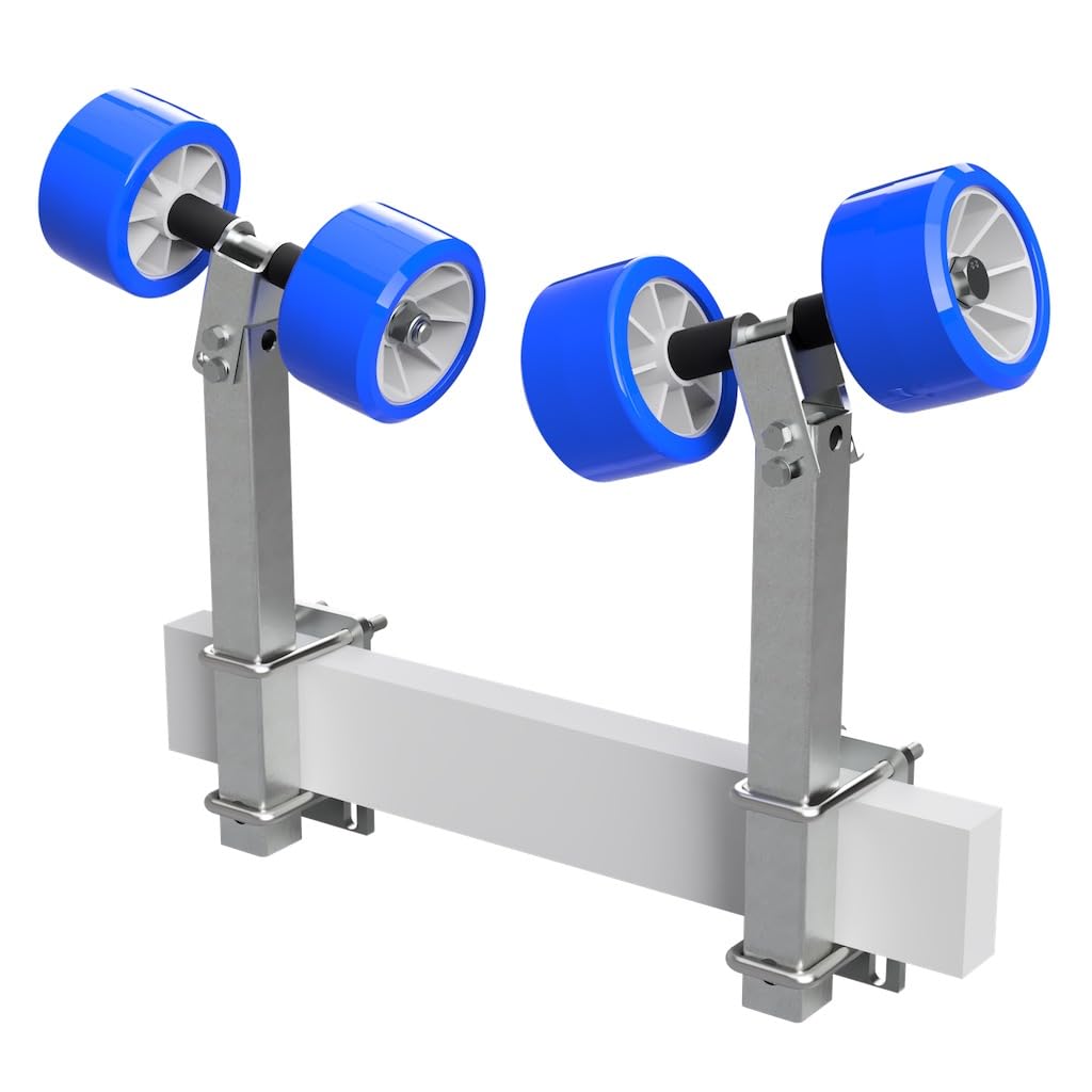 SUPROD 2er Pendelrollen Sliprollen Sliphilfe Bootstrailer TPU Ø 120 mm