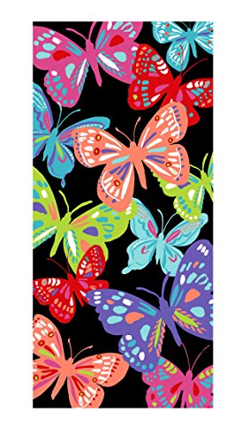 Multi Colored Quick-Dry Beach Towel Butterfly Printed Beach Towel for Pool, Camp, Swimming, or Fun- 28 x 60