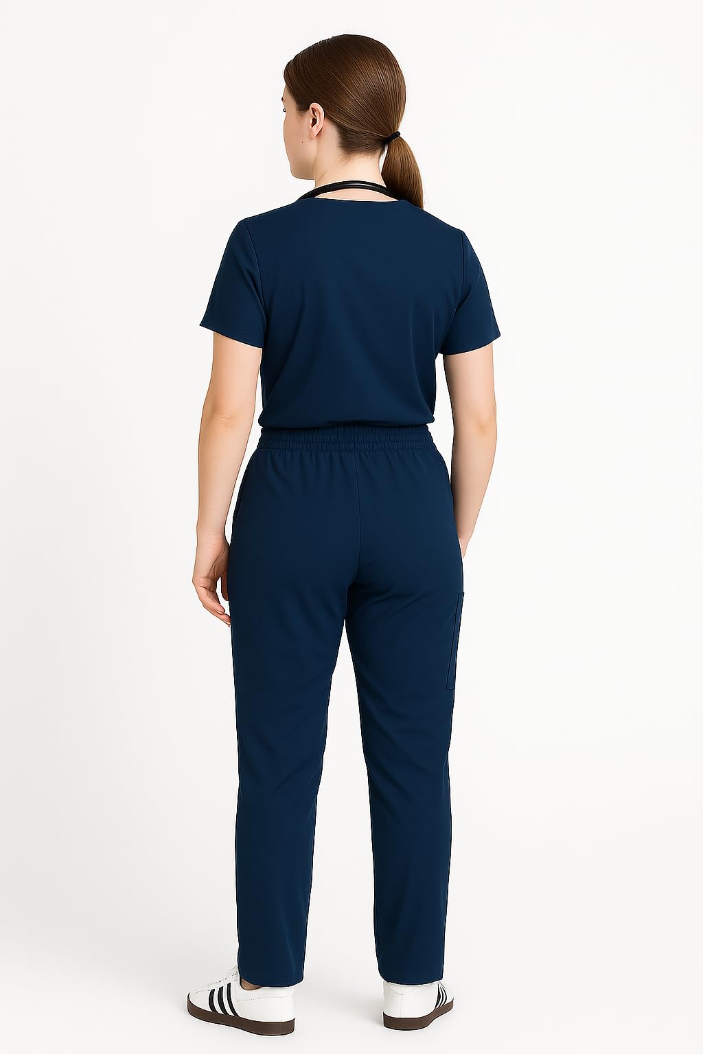 Unisex-Krankenhaus-Kasack, Stretch-Oberteil und Hose mit V-Ausschnitt für Männer und Frauen, Zahnmedizinische Uniform für Krankenschwestern und Ärzte