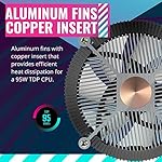 Cooler Master i70C LGA1700 ARGB Intel Low-Profile CPU Air Cooler, Anodized Black Aluminum Fins, Copper Insert Base, 95W TDP CPU Support, 120mm ARGB 3-Pin Fan for Intel LGA1700 For Desktop - Image 5