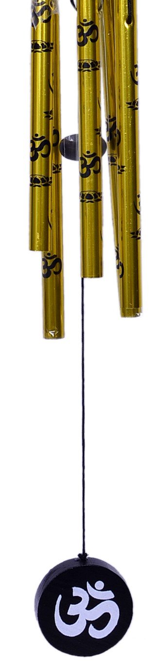 Purpledip Metal Feng Shui Wind Chime Om: Good luck & Positive Energy Melodious Hanging Showpiece for Living Room Balcony Or Verandah (10423) - Image 3