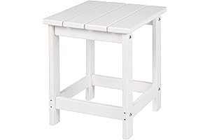 LZRS Adirondack Outdoor Resin Table: Durable Side Table for Indoors and Outdoors