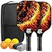 Laureada Juego de Palas de Pickleball de Fibra de...