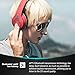 August Bluetooth Headphones EP640 - Wireless Over Ear Headphones with aptX/NFC / 3.5mm Audio in/Headset Microphone - Red