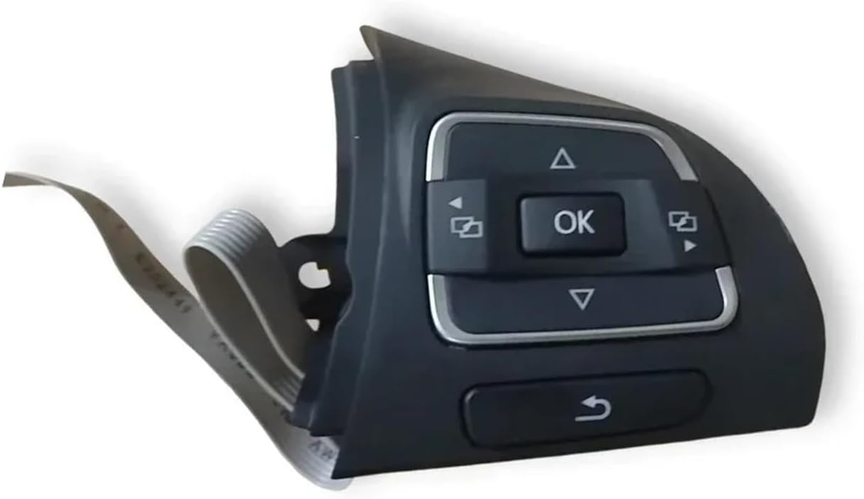Steering Wheel Control Button Audio Control Combination Control Switch Compatible with VW Golf 6 Compatible with Jetta MK6 Compatible with Tiguan Caddy Car Accessories(Right)