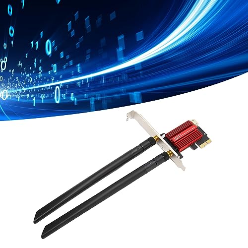Tarjeta de red PCIe, adaptador WiFi inalámbrico 1200Mbps con Bluetooth 4.2 y banda dual 2.4GHz/5GHz, compatible con sistemas Windows 7, 8, 10, 11 miniatura 3