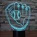 3D Optical Illusion LED Desk Lamp, 7 Color Changing with USB Cable Touch Button Night Light - Best Gift for Kids/Friends/Birthdays/Home Bedroom Decor Lighting (Baseball Glove)