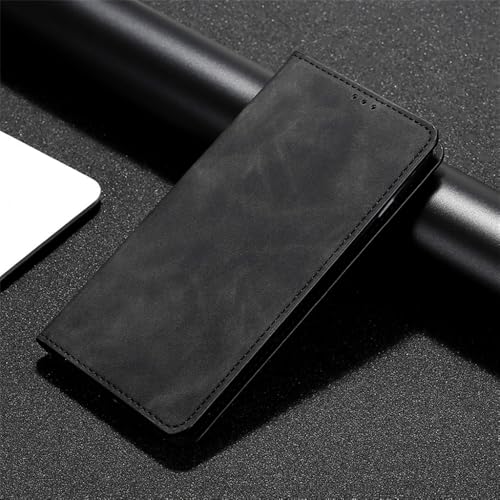 Housse de téléphone OnePlus 7 Pro portefeuille cuir noir aimanté