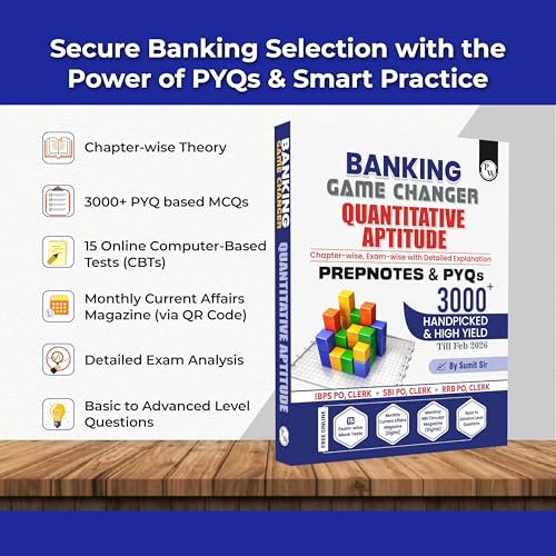 Image of PW Banking Game Changer Quantitative Aptitude Prepnotes & 3000+ PYQs By Sumit Sir For 2026-27 Exams | Chapterwise Theory with 15 Online CBT Tests | ... & Clerk, SBI PO & Clerk, RRB PO & Clerk Exams