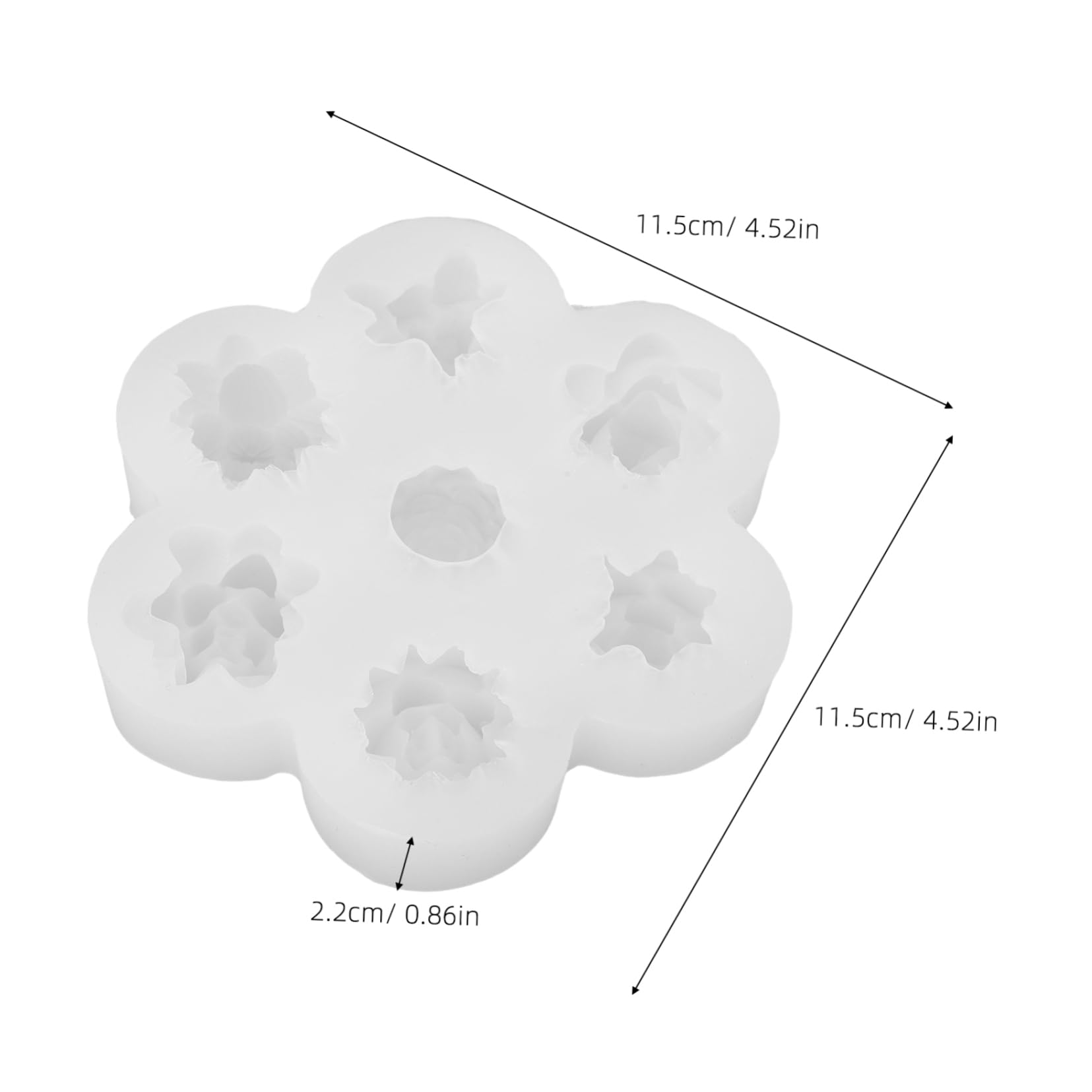 2piezas Molde De Silicona Para Velas Aromáticas Molde Forma De Cactus Para Manualidades De Jabón y Fondant Color Transparente