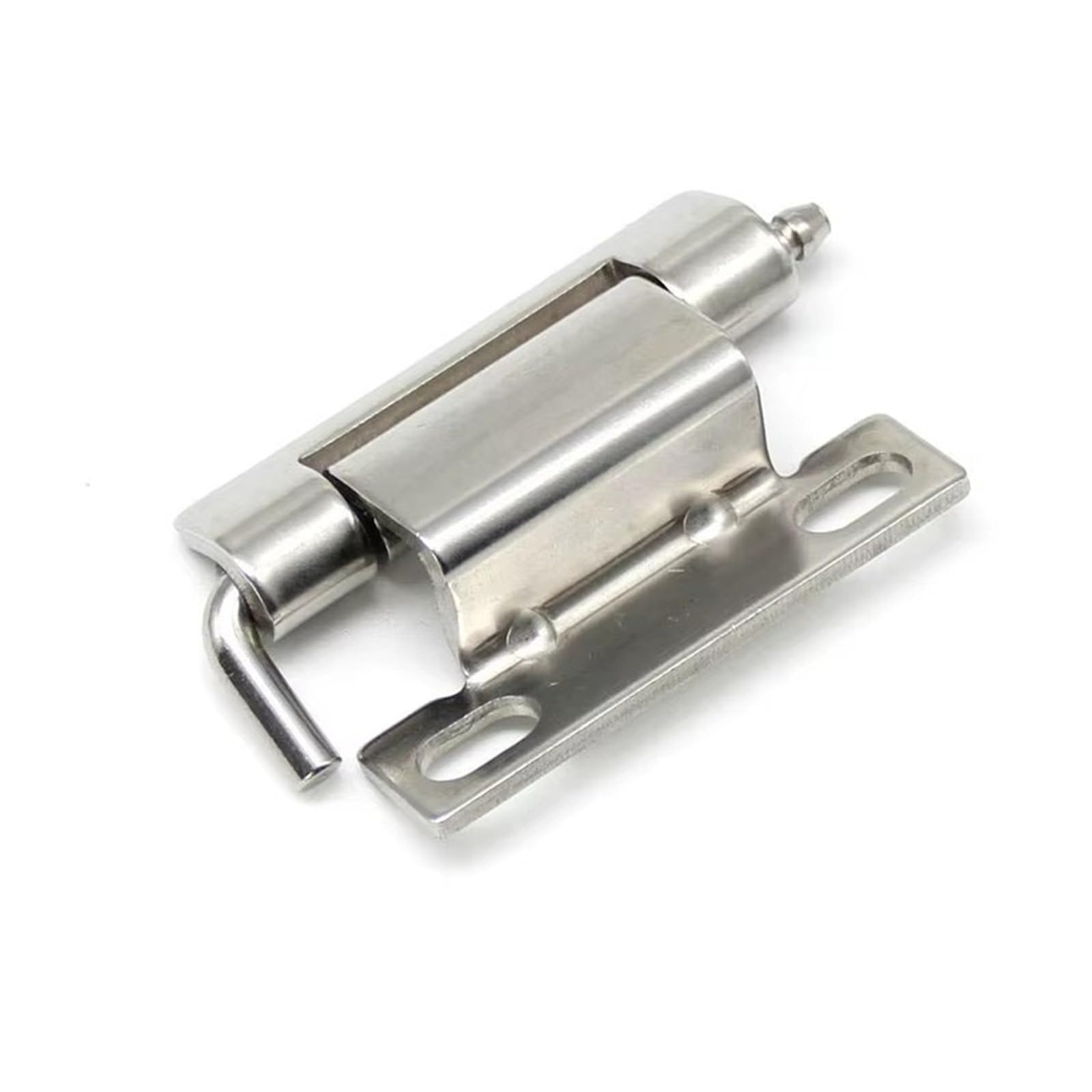 Rmwkrmogrf 304-24.5Mm Detachable Right Angle Iron Hinge Pin Type Curved Perforated 304 Stainless Steel Concealed Rotating Plate 1Pcs(304-24.5Mm)