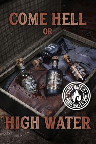 Come Hell Or High Water Spiced Rum - 70Cl, 38% Abv - Vanilla And Cola Flavoured Rum - Dark And Flavourful - Delicious In Mixed Drinks Or Classic Cocktails - 6