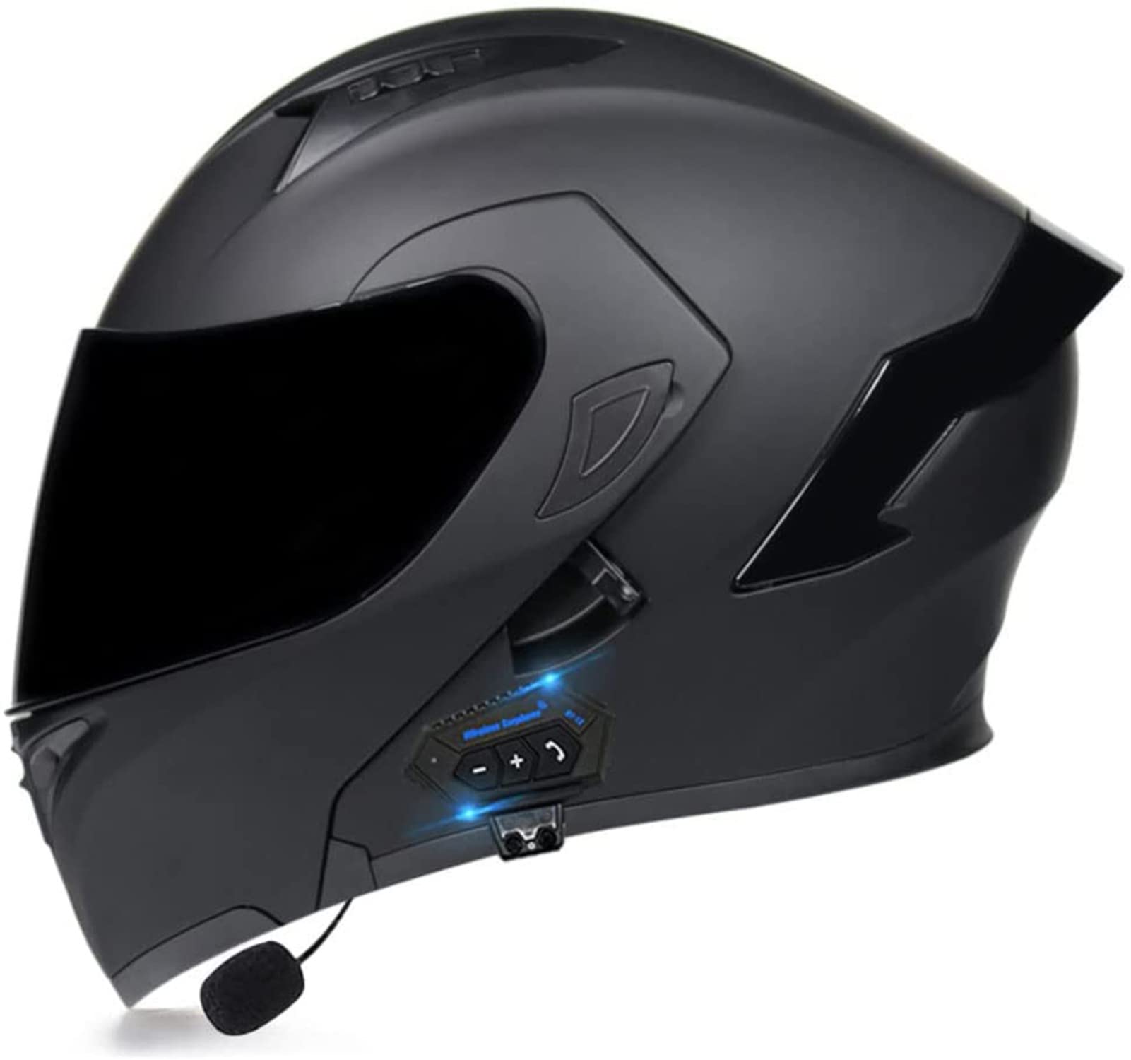 Casco Moto Modulare Bluetooth Integrato, Casco Moto Integrale Con Doppia Visiera Anteriore Ribaltabile Antiappannamento, Casco Da Corsa Certificato DOT/ECE Per Uomini Adulti, Donne E3,M=57-58CM