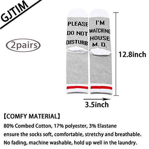 GJTIM 2 PAIRS Novelty TV Show Inspired Gift Funny Causal Cotton Crew Socks2