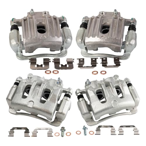 Image of TRQ Brake Caliper Set Compatible with 2006-2008 Dodge Ram 1500 2003-2008 Ram 2500, 3500 2003 3500 Van