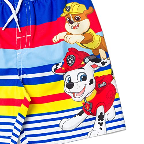 Paw Patrol UPF 50+ Rash Guard Swim Trunks Outfit Set Toddler to Little Kid Sizes (2T - 7)4