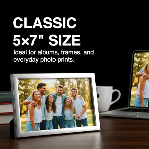 Image of Kodak 180 GSM 5R (5x7) Glossy Photo Paper - Water Resistant, Pack of 100 sheets, Compatible with all Inkjet Printers