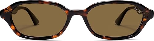 Miniatura 3 de SOJOS Gafas de sol polarizadas rectangulares retro para mujeres y hombres, diseño hexagonal estrecho y elegante, Y2K SJ2629