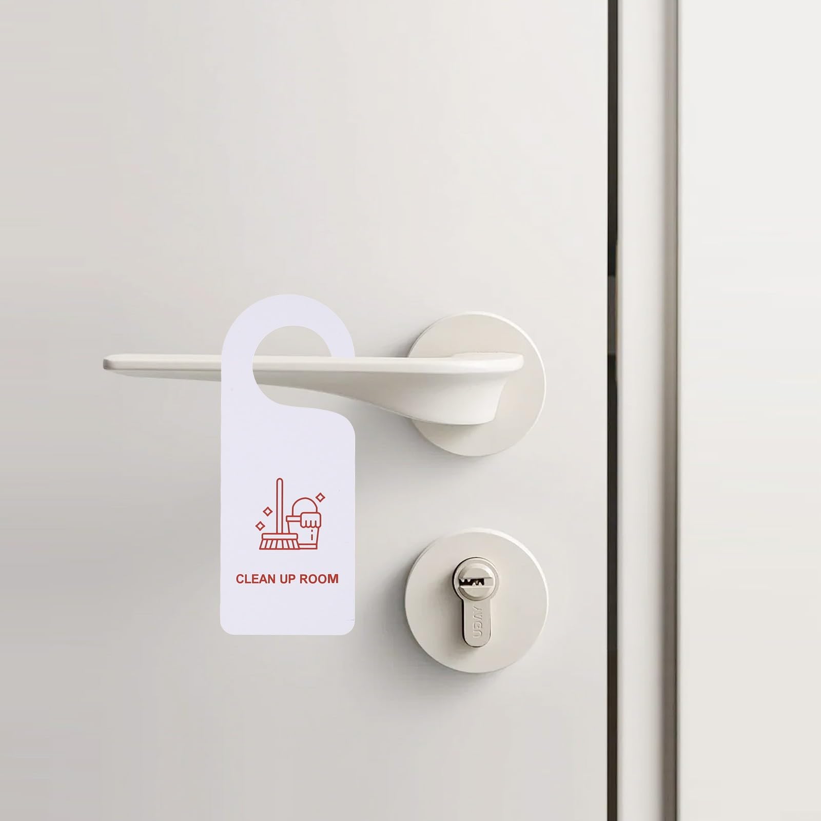 HpLive 1/5/10/20 Stück Türschild Bitte Nicht Stören Hotel Zimmerschild Anhänger PVC Reinigungshinweis Türhänger Schild Rot Weiß 24x8cm für Hotel Bar Café(20pcs)
