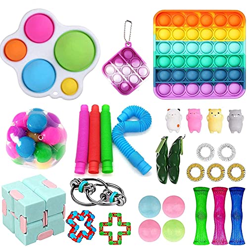 Fidget Toys, Fidget Pack Fidget Toy Pack Sensory Fidget Toys Anti-Anxiety Tools for ADHD (A)