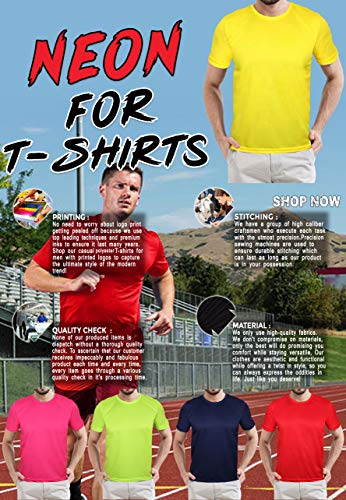 Miracle(Tm) Neon Compression High Visiblity T Shirt - Wicking Short Sleeve Men Compression Shirt Yellow (L)