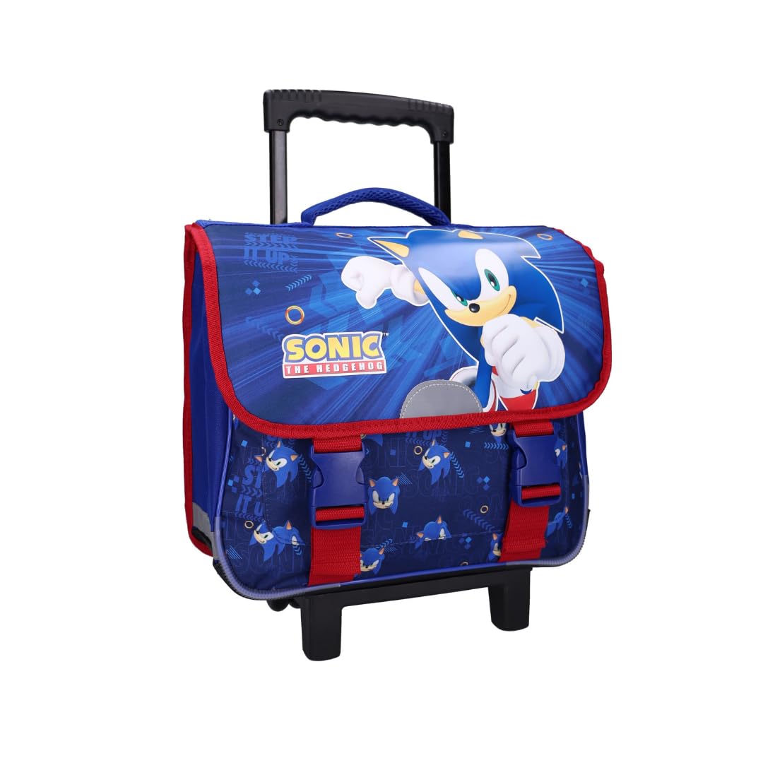 mybagstory | Cartable à roulettes | Héros Sonic | Bleu | 38 cm
