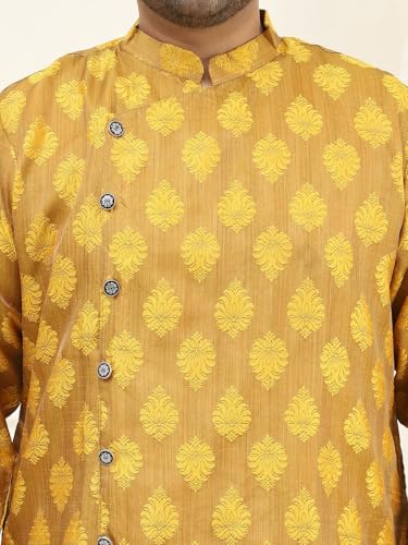 Image of SOJANYA Plus(Since 1958) Men's Pure Cotton Kurta with White Embroidery