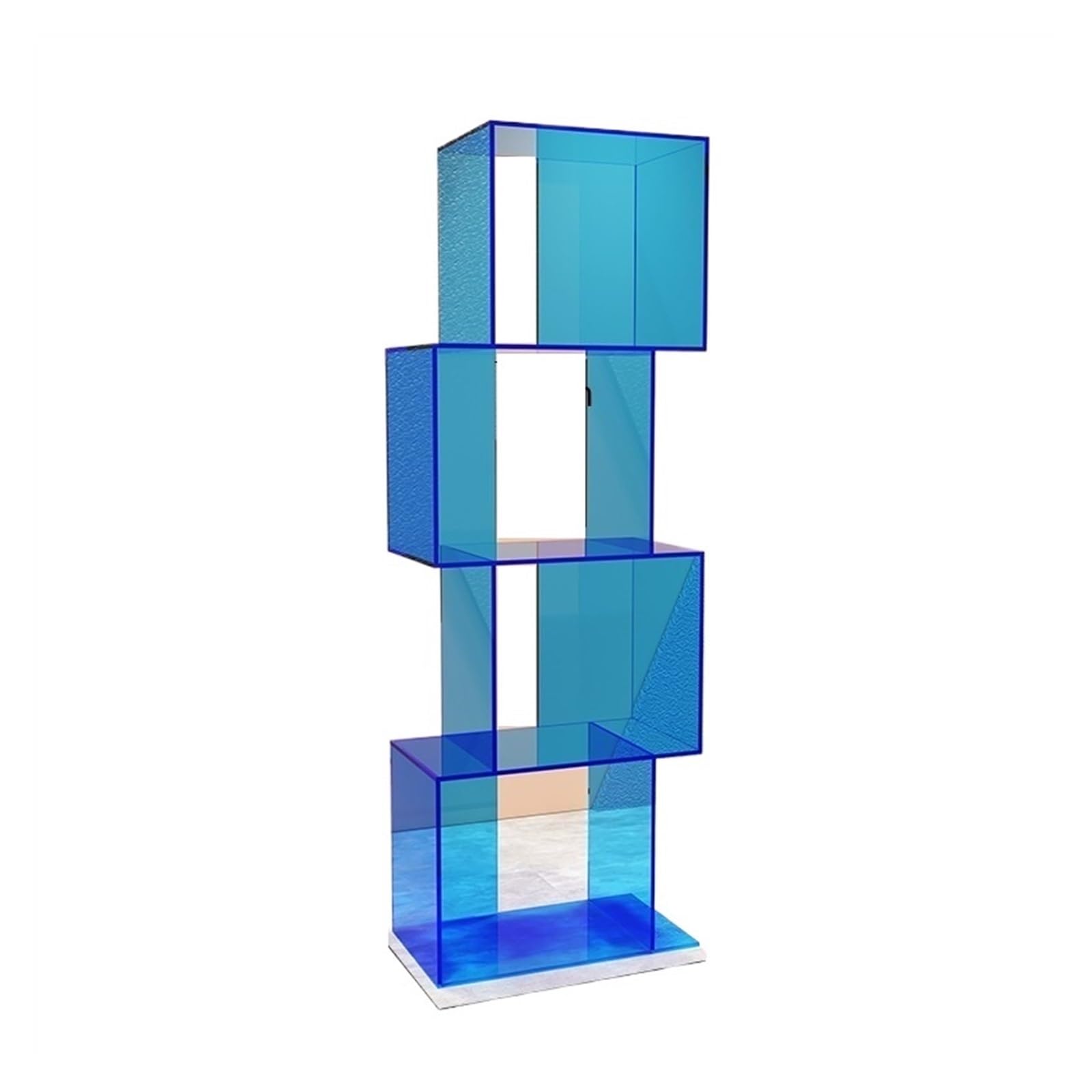 Lizhuzhuzs28 Bookcase Shelf Acrylic Multi-layer Display Shelf, Shoe Bag, Window Prop Bookshelf Display(Blue)