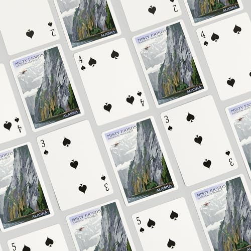Baraja de cartas Poker Lantern Press Misty Fjords Alaska miniatura 4