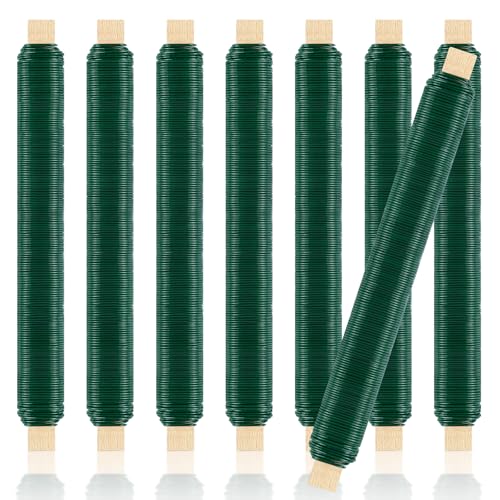 Pesutei 8x Bindedraht Grün 0 65mm X 35M Blumendraht