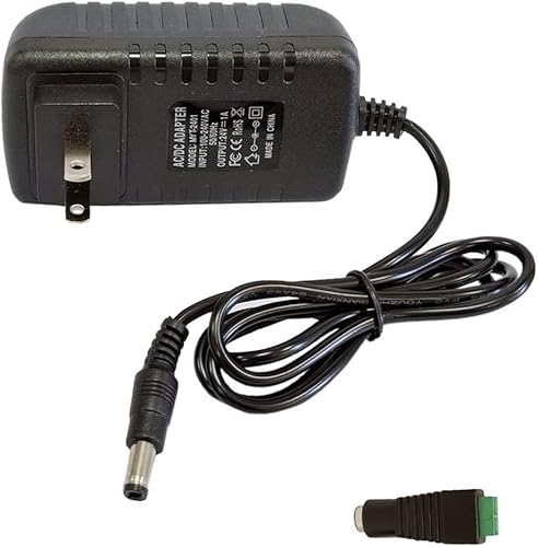 Fuente de alimentación de 24 V CC 1A 24W Adaptador de CA 100v-240v AC a DC 24v 1a cable de alimentación con enchufe de 0.217 inx0.098 in para dc