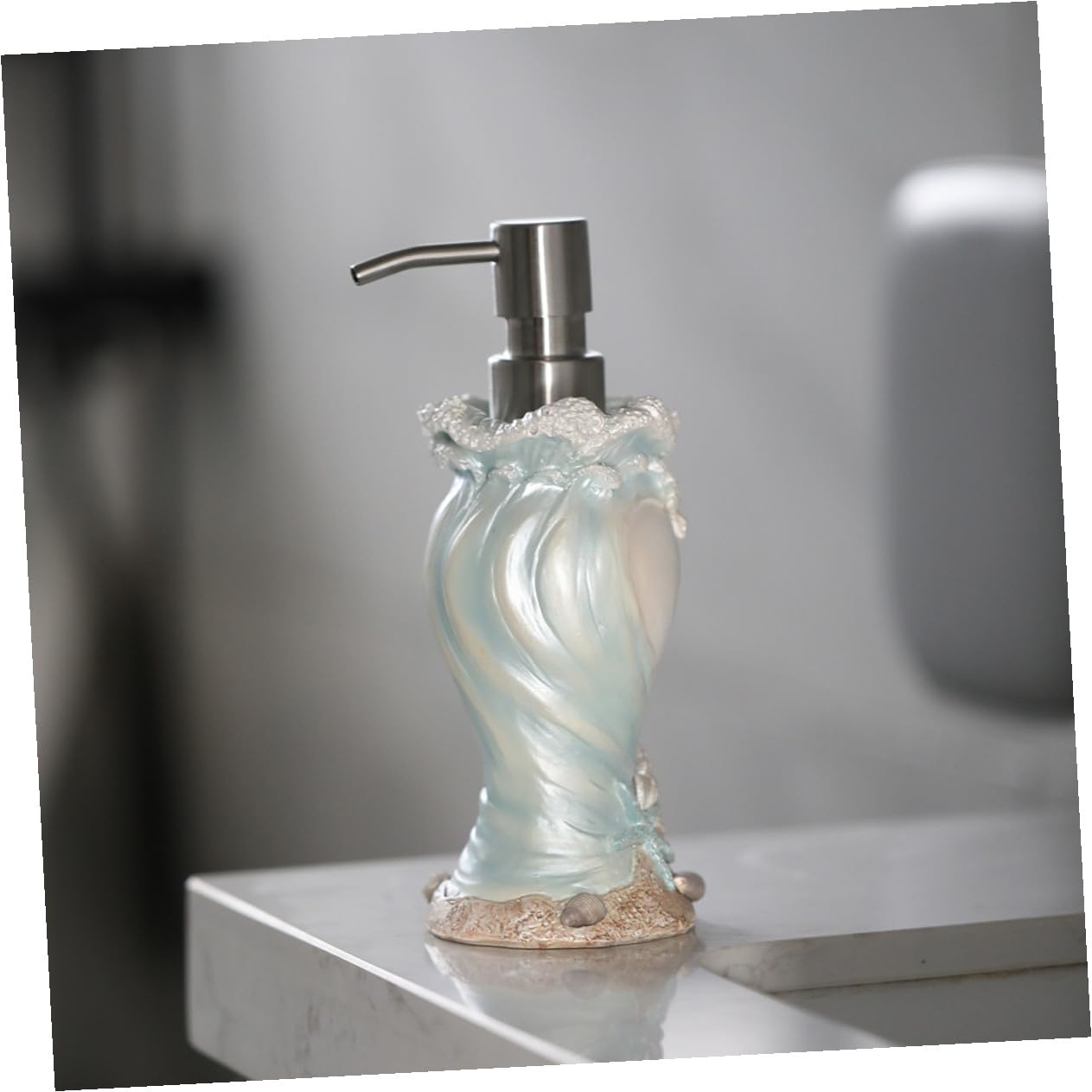 TOYANDONA Dispenser Sapone Liquido Stile Decorativo per Bagno e Cucina Bottiglia Ricaricabile per Sapone Lozione Shampoo e Gel Doccia Pompa Leggera e Facile da Usare Adatto per Casa e Hotel