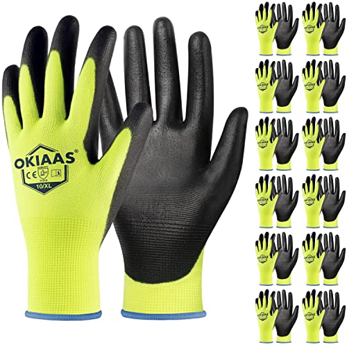 OKIAAS Work Gloves for Men, Ultra Thin and Lightweight Working