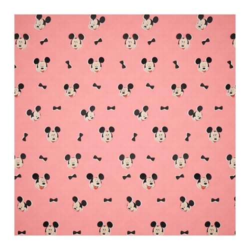 Image of Kuber Industries Cotton 144 TC Double Bedsheet With 2 Pillow Covers | Machine Washable Soft Bedsheet For Living Room, Home & Hotels | Mickey Print - Pink