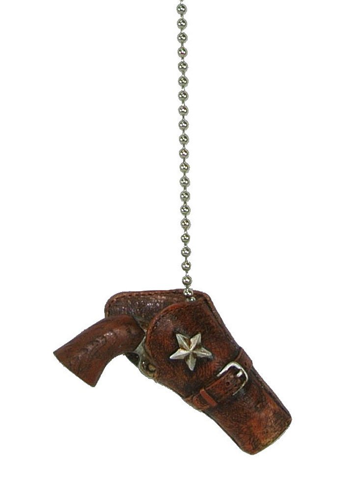 Western Pistol & Holster Ceiling Fan Pull