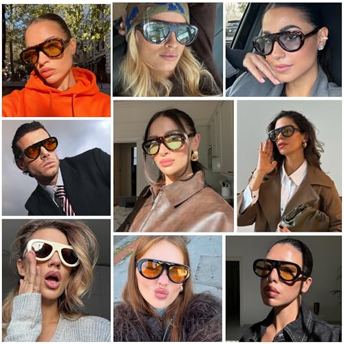 VANLINKER Retro Aviator Sunglasses for Women Chic Classic 70s Vintage Trendy 2025 Chunky UV400 Sun Glasses VL98652