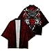 DOSLAVIDA Men's Japanese Kimono Jacket Set Stylish Open Front Coat With Shorts Chinese Style Printed Cardigan Suits