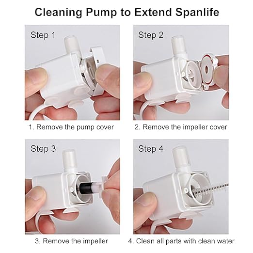 AADCART Automatic Cycle Multiple Filtering Cat Water Fountain Dog Water Dispenser 1.8L Super Quiet Automatic Pet Drinking Fountain with Faucet Kits 2