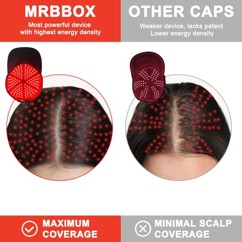 Image of Red Light Therapy for Hair Growth for Men & Women,Red Light Hair Growth Cap,Full-Scalp Coverage,At-Home Scalp Care, Father's Day Gift Idea,Blue Cap