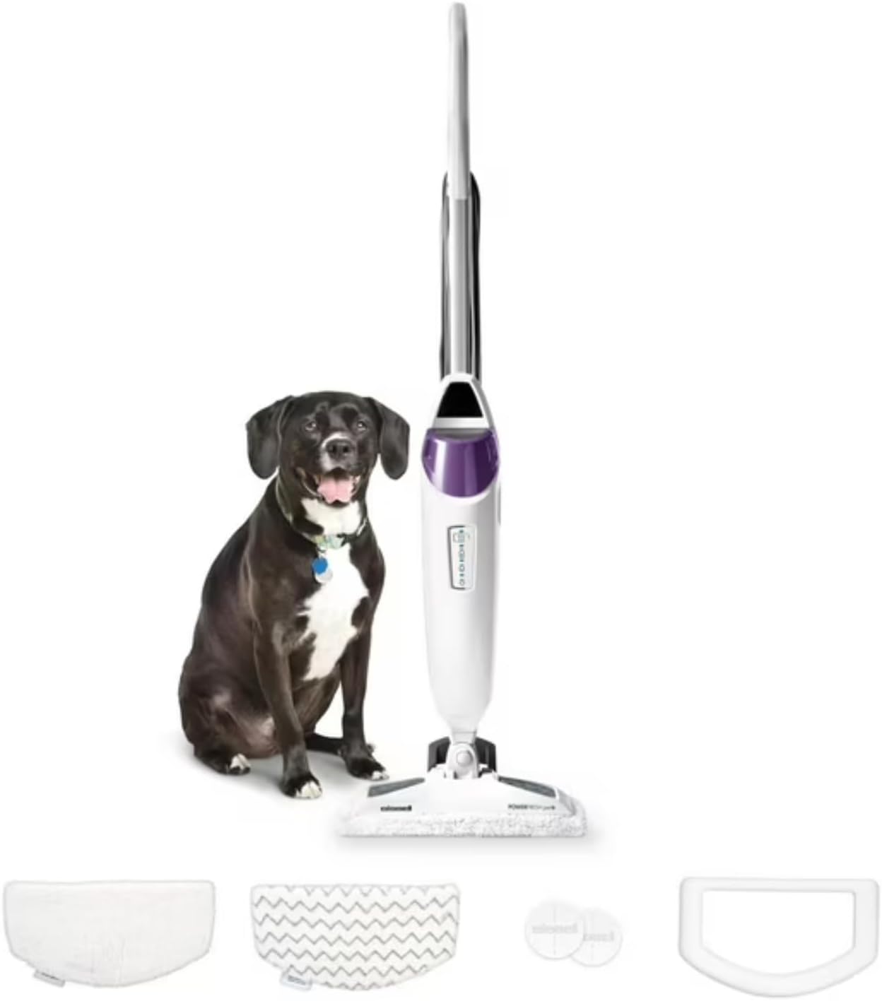 BIISSELLL Pet Steam Mop with Scrubbing Action 1500W 3 Steam Levels Sanitizing Floor Cleaner 16oz Tank 23ft Cord