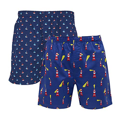 Image of XYXX Men's Remix Regular Fit Cotton Printed Boxer with Dual Pocket & No Marks Waistband (Pack of 2)