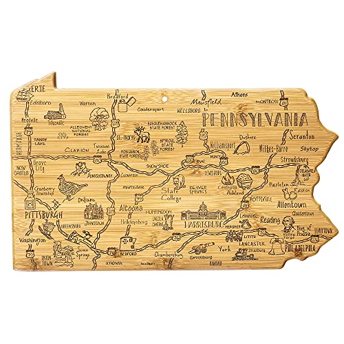 Tabla de cortar con forma de Pensilvania en bambú miniatura 1